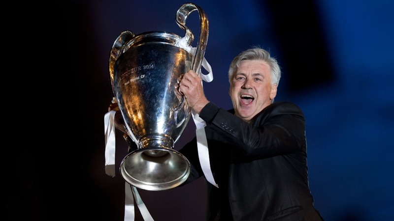 Ancelotti’s Record: Ancelotti with the trophy